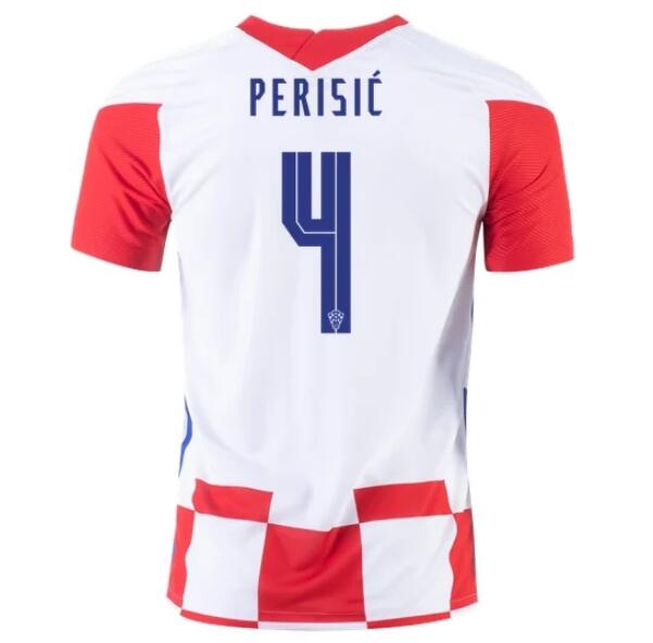 2020 EURO Croatia Home Kit Soccer Jersey IVAN PERIŠIĆ #4